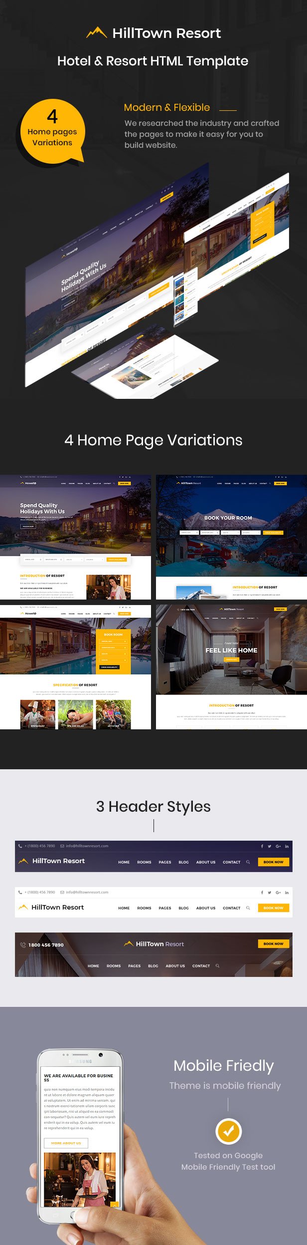 HillTown - Hotel & Resort HTML Template - 2
