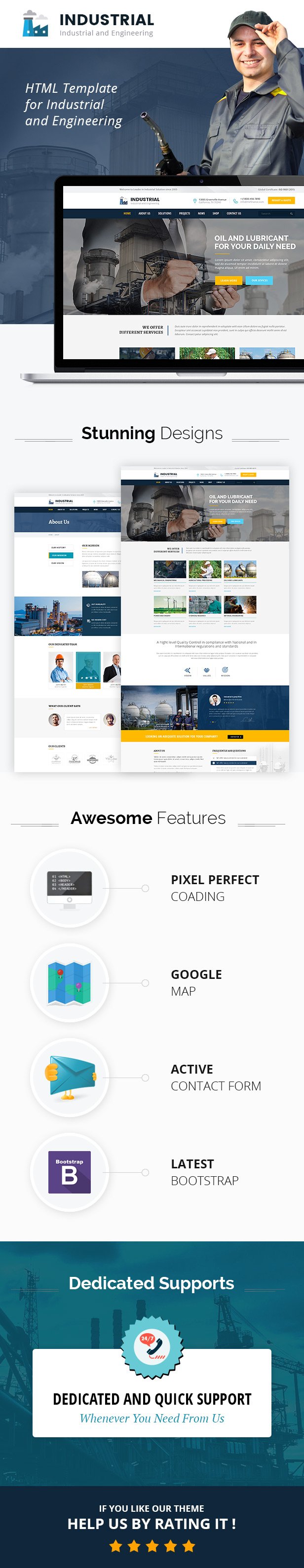 Industox - Industrial And Engineering HTML Template - 2