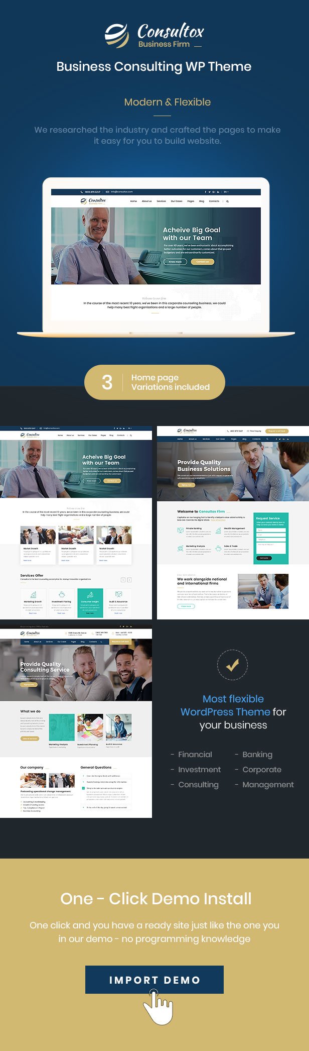 Consultox - Consulting Business WordPress Theme - 1
